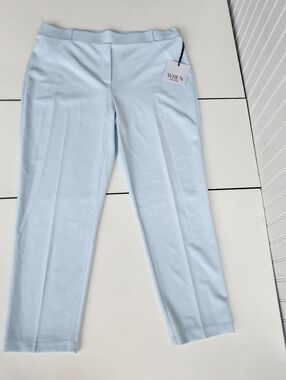 NWT Wren Suit Pant Stretch Pull On Light Aqua Blue Sz L